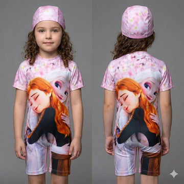 ELSA GIRLS SWIMMINGSUIT WITH CAP