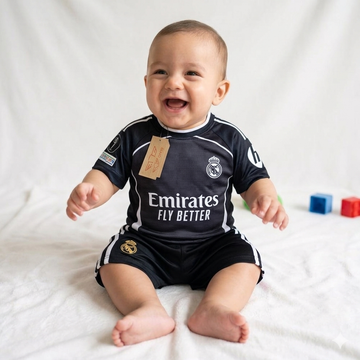 Real Madrid 2025-2026 Black Kit for Baby