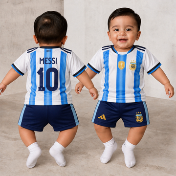 ARGENTINA MESSI 10 HOME FIFA WORLD CUP 2026 KIDS JERSEY SET
